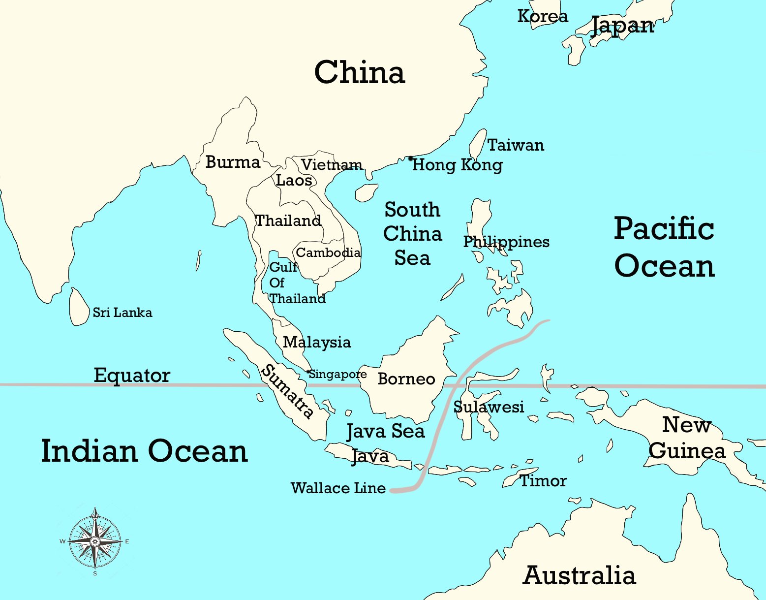 Map of modern Southeast Asia